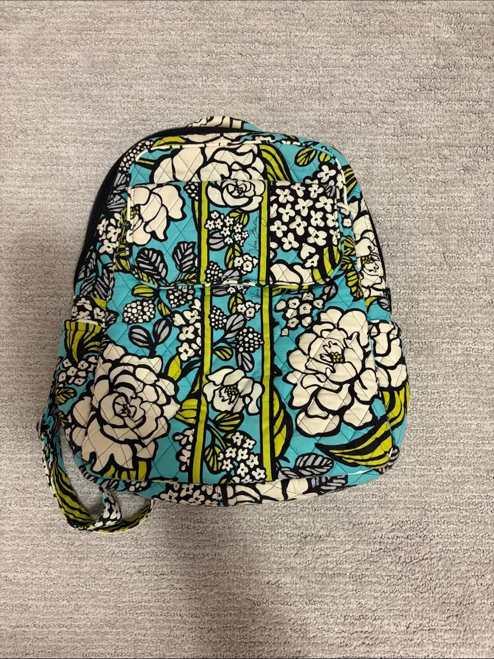 Vera Bradley Quilted Floral Mini Backpack - Turquoise, Island Blooms